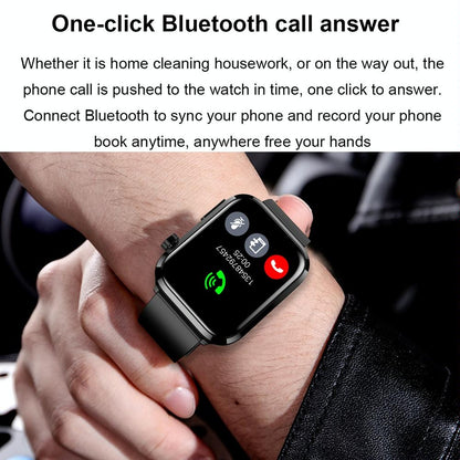 1.91 Inch Ips Screen Ip67 Waterproof Silicone Band Smart Watch Support Body Temperature Monitoring / Ecg - Red