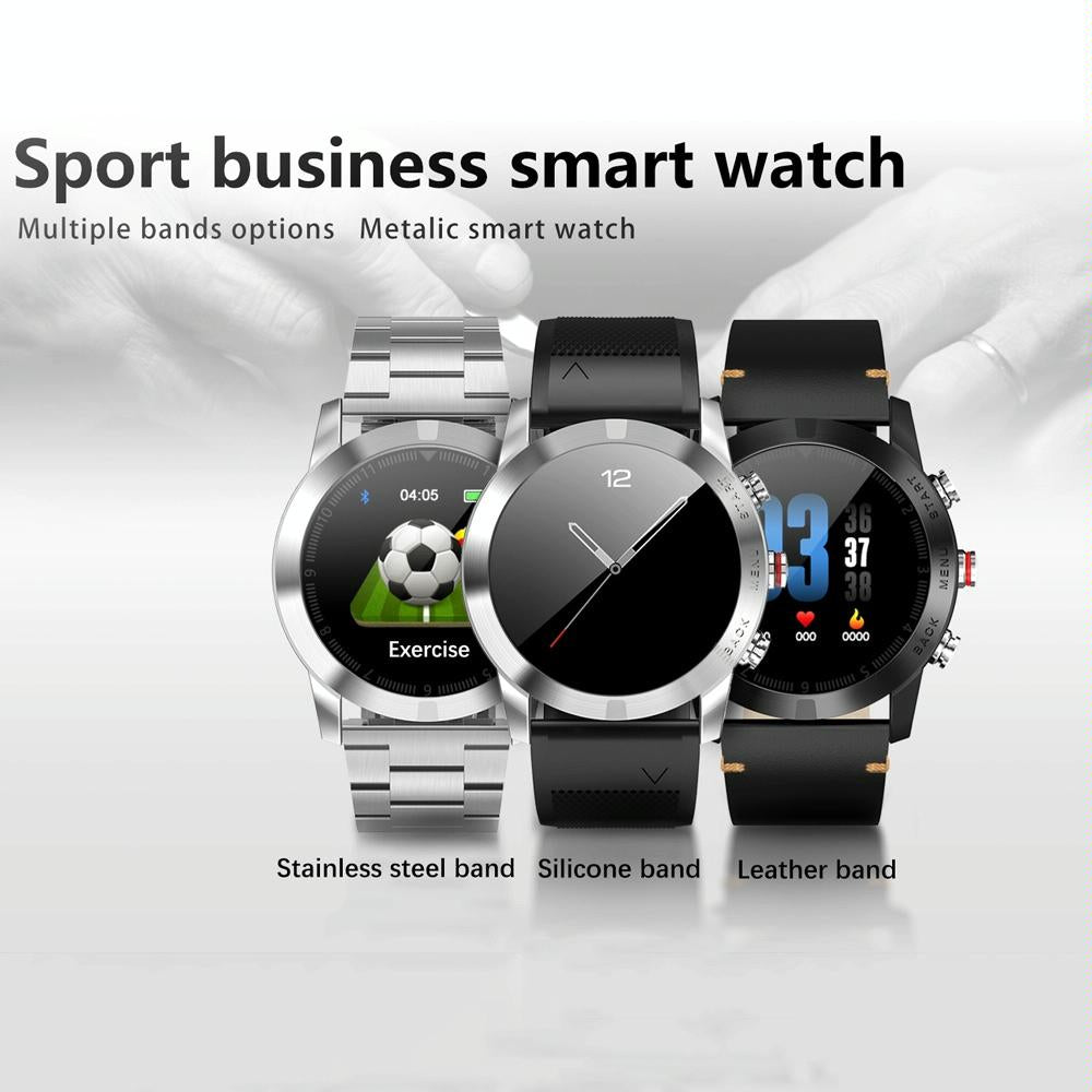 Waterproof Smart Bracelet With Call Reminder And Heart Rate Monitor - Ip68 - Silver