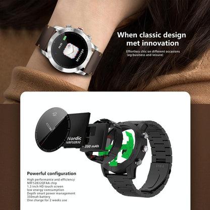 Waterproof Smart Bracelet With Call Reminder And Heart Rate Monitor - Ip68 - Silver