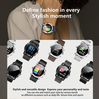 Waterproof Smart Bracelet With Call Reminder And Heart Rate Monitor - Ip68 - Silver