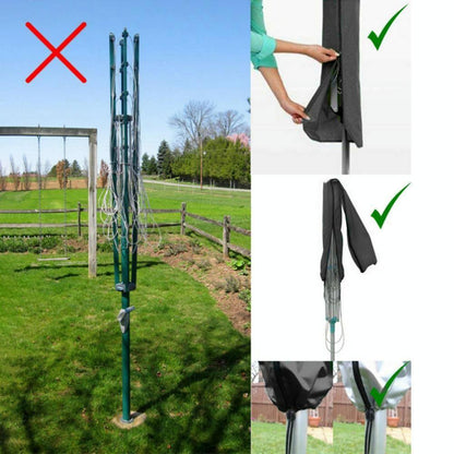 Waterproof Dustproof Cover for Outdoor Drying Rack - 210d Oxford Cloth - Silver