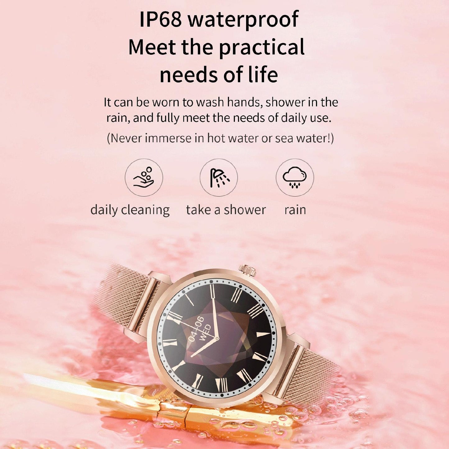 Menstrual Period Smart Bracelet With Blood Pressure And Heart Rate Monitoring - Silver