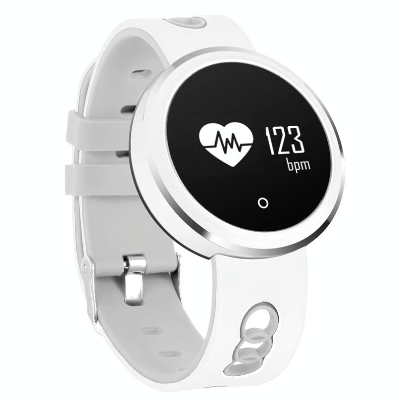 0.95 Inch Hd Oled Screen Display Bluetooth Smart Bracelet Ip68 Waterproof Support Pedometer / Sedentary Reminder / Heart Rate Monitor / Sleep Monitor Compatible With Android And Ios Phones - White