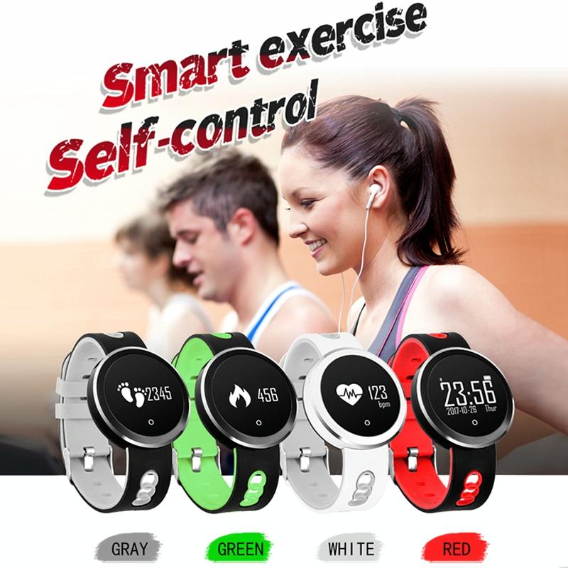 0.95 Inch Hd Oled Screen Display Bluetooth Smart Bracelet Ip68 Waterproof Support Pedometer / Sedentary Reminder / Heart Rate Monitor / Sleep Monitor Compatible With Android And Ios Phones - White