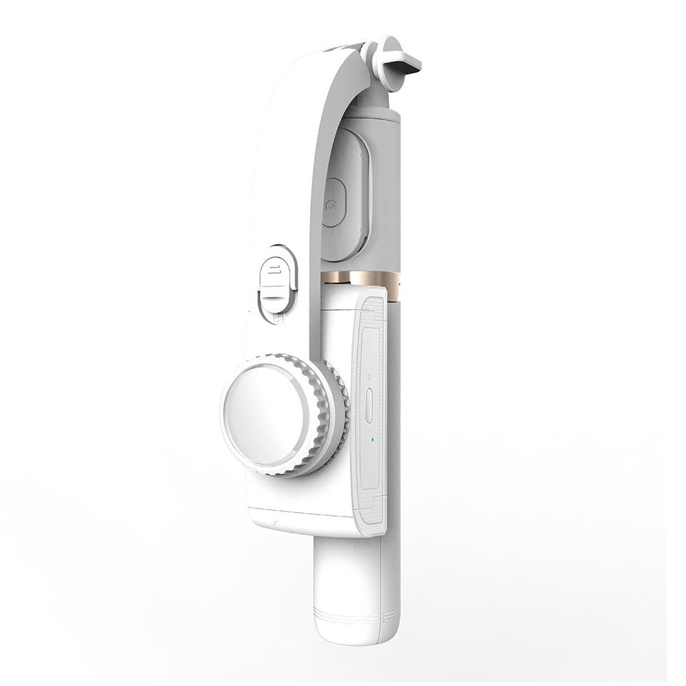 Bluetooth Gimbal Stabilizer with Remote and Tripod - White