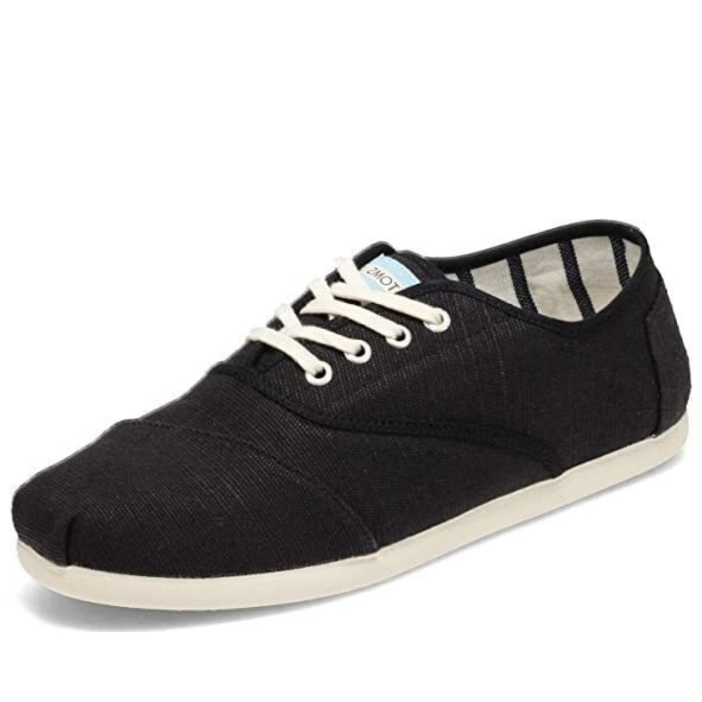 TOMS Heritage Mens Canvas Casual Shoes Sneakers Lace Up Low Cut - Black - US 9