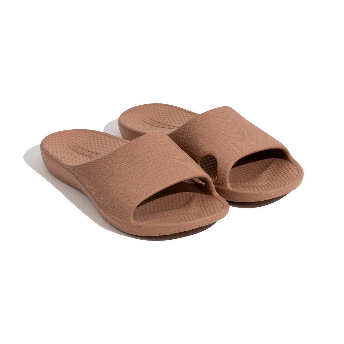 Archline Rebound Orthotic Slides Flip Flop Thongs Slip On Arch Support - Putty - Euro 41