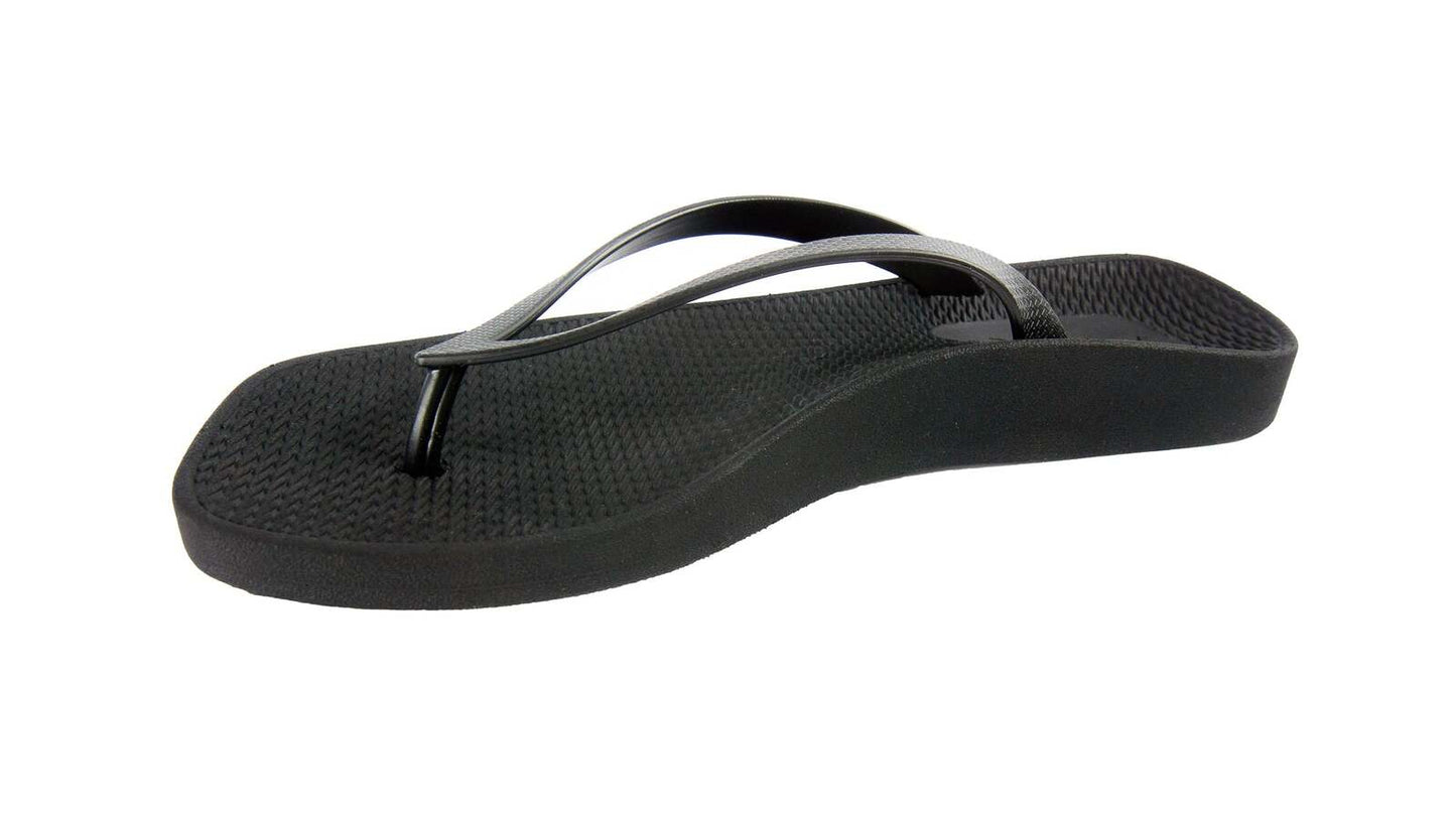 ARCHLINE Breeze Arch Support Orthotic Thongs Flip Flops Arch Support - Black - 35 EUR (Womens 4US)