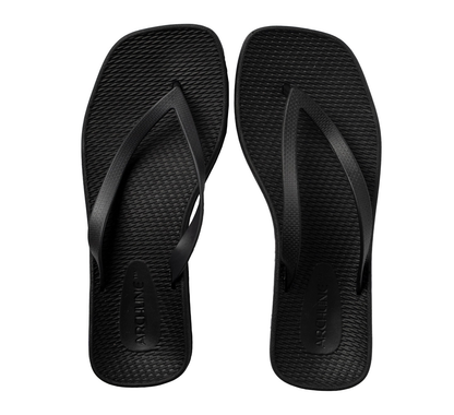ARCHLINE Breeze Arch Support Orthotic Thongs Flip Flops Arch Support - Black - 36 EUR (Womens 5US)