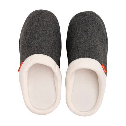 ARCHLINE Orthotic Slippers Slip On Arch Scuffs Orthopedic Moccasins in Grey Marle - EUR 36