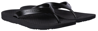 ARCHLINE Orthotic Thongs Arch Support Shoes Footwear Flip Flops Orthopedic - Black/Black - EUR 45