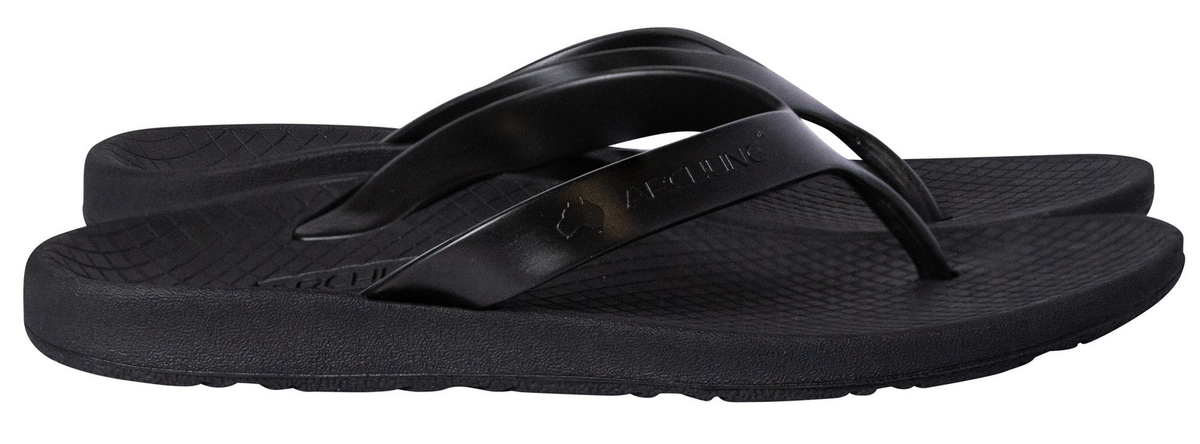 ARCHLINE Orthotic Thongs Arch Support Shoes Footwear Flip Flops Orthopedic - Black/Black - EUR 47