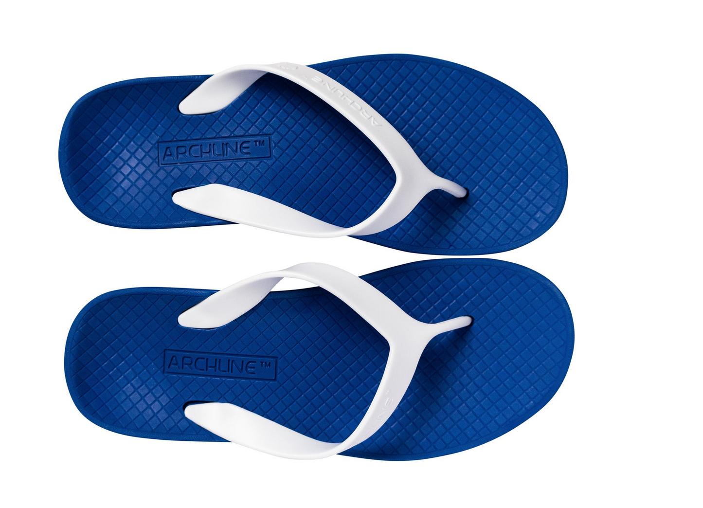 ARCHLINE Orthotic Thongs Arch Support Shoes Footwear Flip Flops Orthopedic - Blue/White  - EUR 39