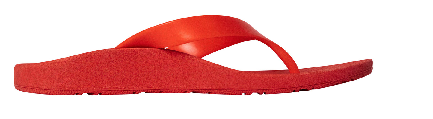 ARCHLINE Orthotic Thongs Arch Support Shoes Footwear Flip Flops Orthopedic - Red/Red  - EUR 42