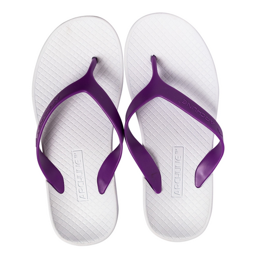 ARCHLINE Orthotic Thongs Arch Support Shoes Footwear Flip Flops Orthopedic - White/Fuchsia - EUR 35
