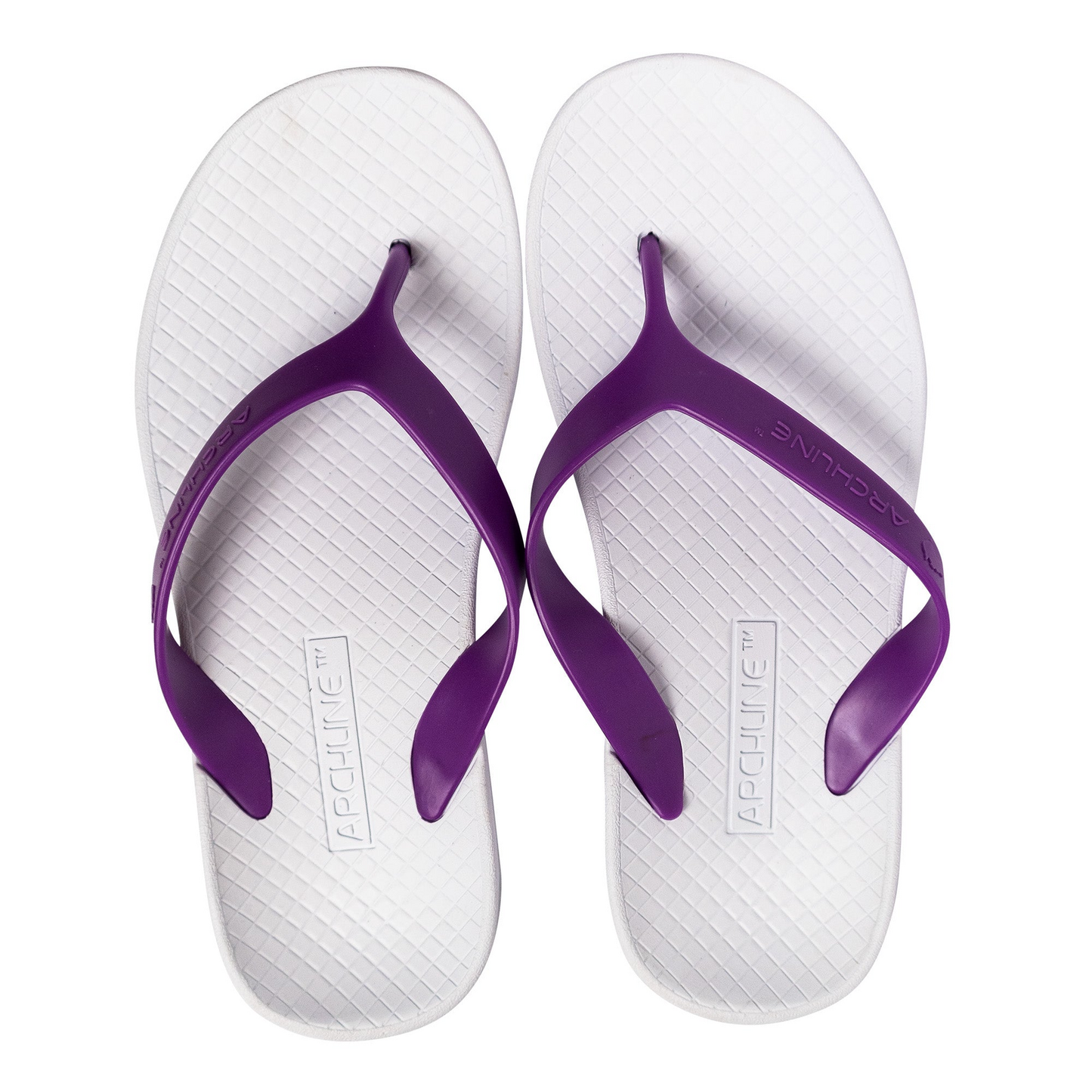 ARCHLINE Orthotic Thongs Arch Support Shoes Footwear Flip Flops Orthopedic - White/Fuchsia - EUR 36