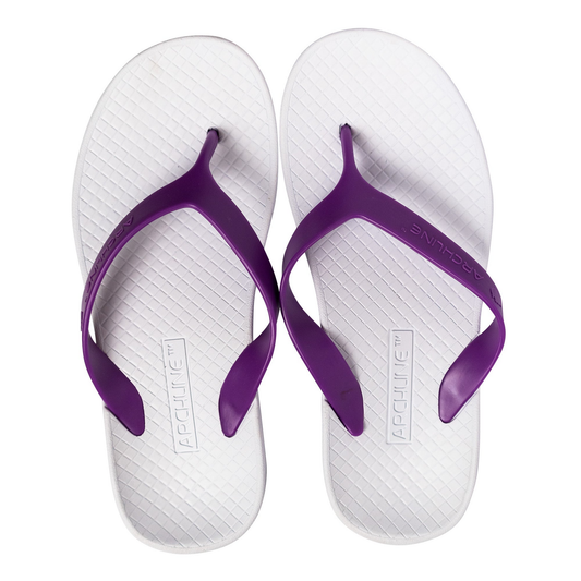 ARCHLINE Orthotic Thongs Arch Support Shoes Footwear Flip Flops Orthopedic - White/Fuchsia - EUR 41