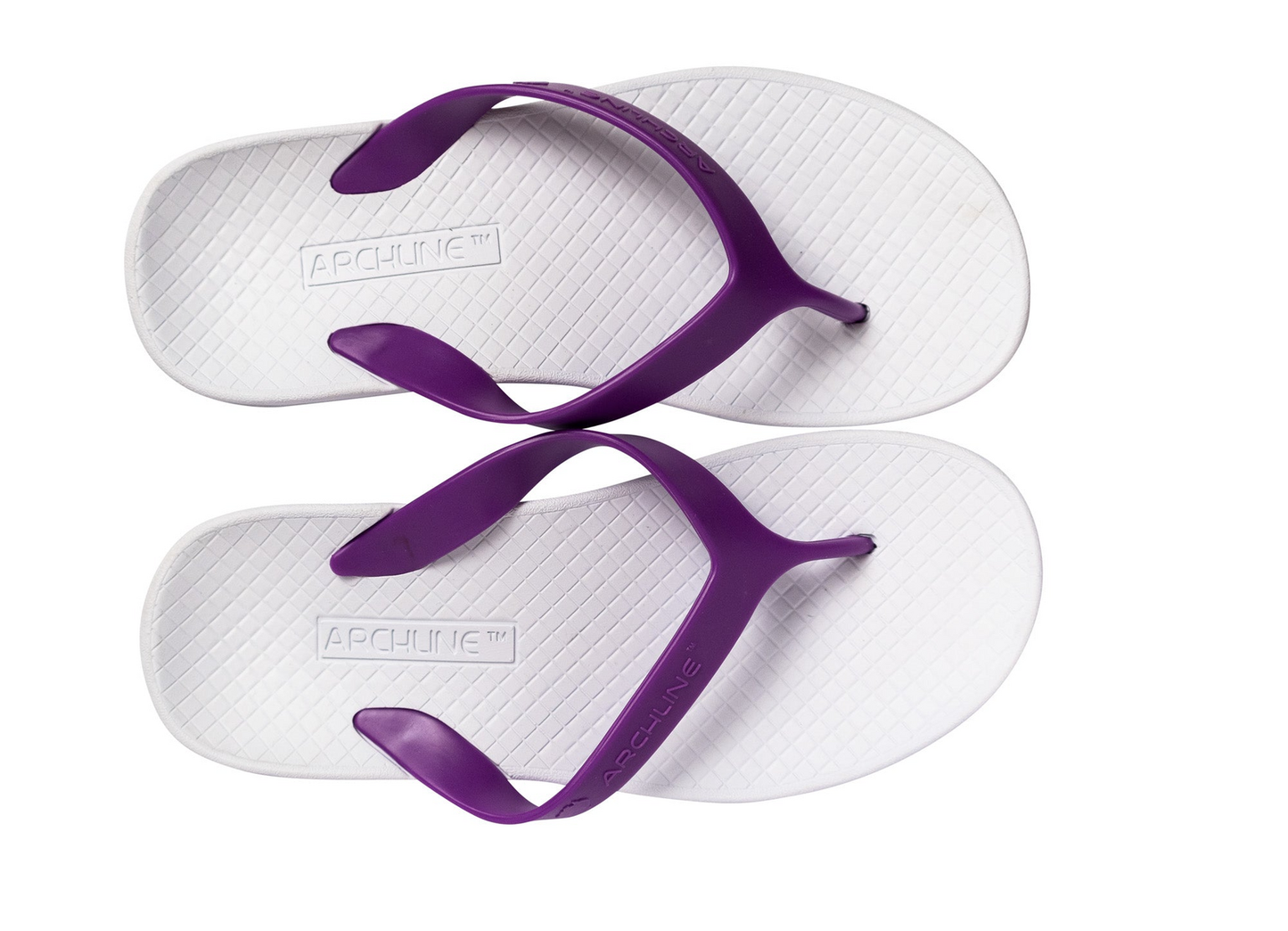 ARCHLINE Orthotic Thongs Arch Support Shoes Footwear Flip Flops Orthopedic - White/Fuchsia - EUR 41