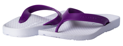 ARCHLINE Orthotic Thongs Arch Support Shoes Footwear Flip Flops Orthopedic - White/Fuchsia - EUR 41