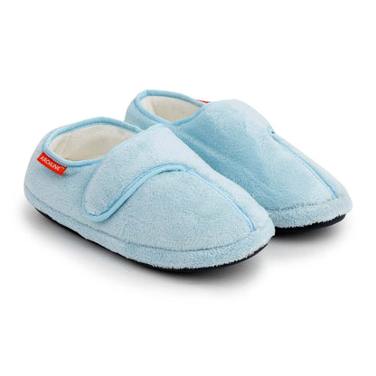 ARCHLINE Orthotic Plus Slippers Closed Scuffs Pain Relief Moccasins - Baby Blue - EU 36