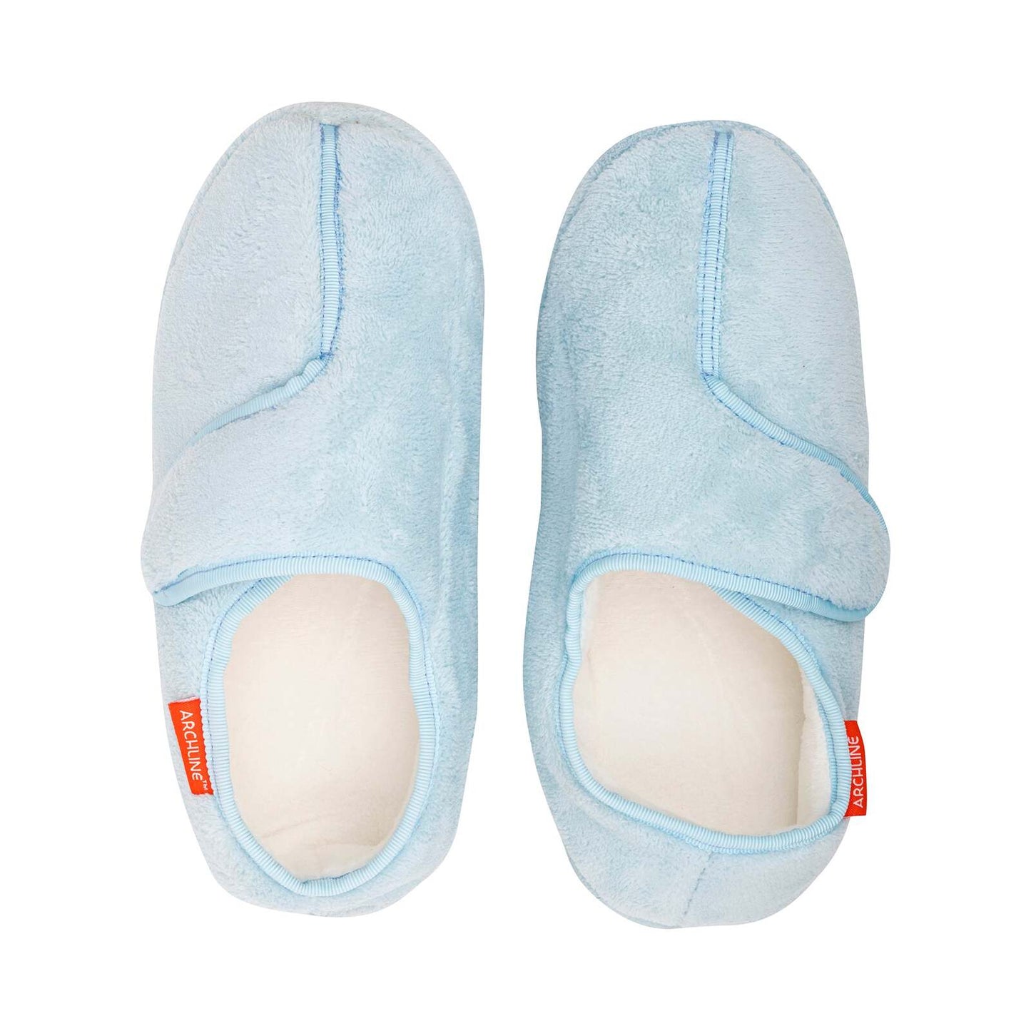 ARCHLINE Orthotic Plus Slippers Closed Scuffs Pain Relief Moccasins - Baby Blue - EU 36