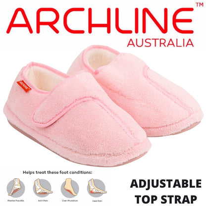 ARCHLINE Orthotic Plus Slippers Closed Scuffs Pain Relief Moccasins - Pink - EU 36