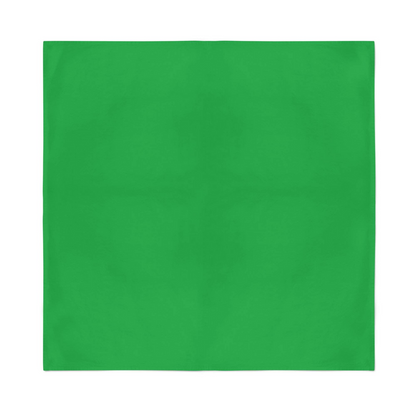 Plain Bandana 100% COTTON Head Wrap Durag Bandanna Summer Biker Scarf Mask - Green