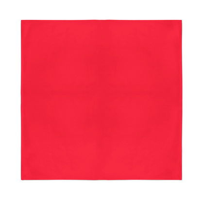 Plain Bandana 100% COTTON Head Wrap Durag Bandanna Summer Biker Scarf Mask - Red