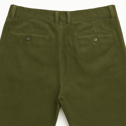 MENS CORDUROY PANTS Trousers Cords Casual STRETCH COTTON Size 32""-44"" Adjustable - Olive (89) - 97 (38"")