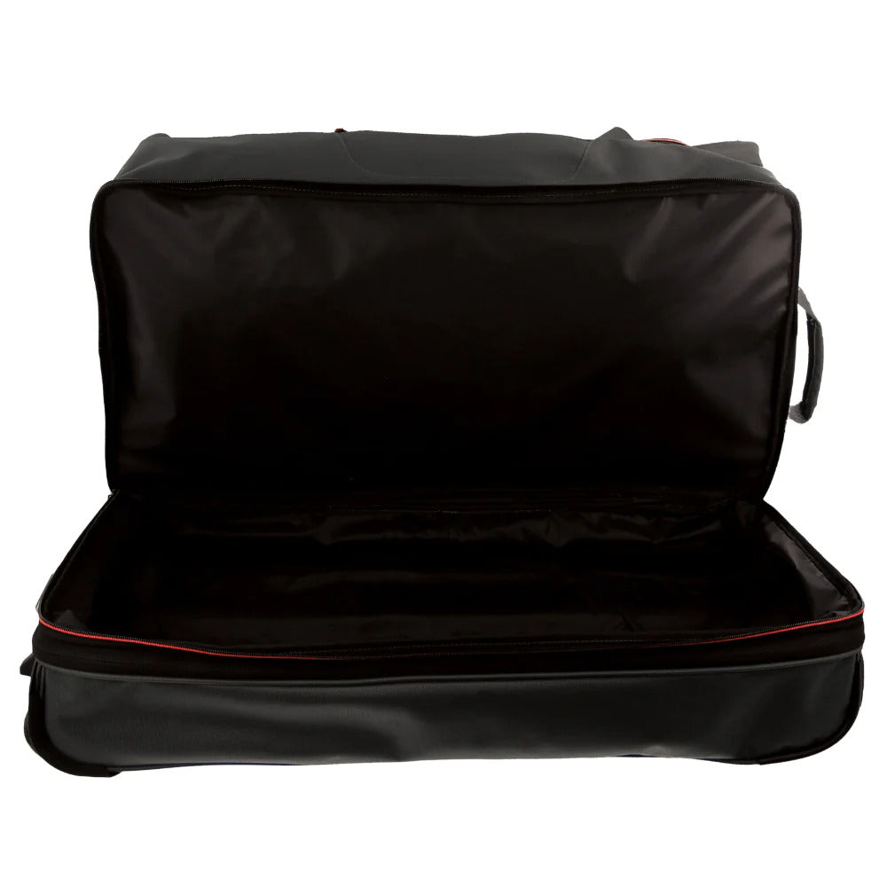 140L Pierre Cardin Trolley Bag Medium Soft Travel Luggage Wheeled Duffle - Black