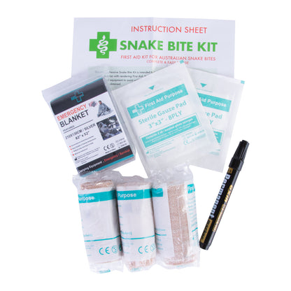 6x 9 Piece Australian Snake Bite First Aid Kit Camping Hiking Travel