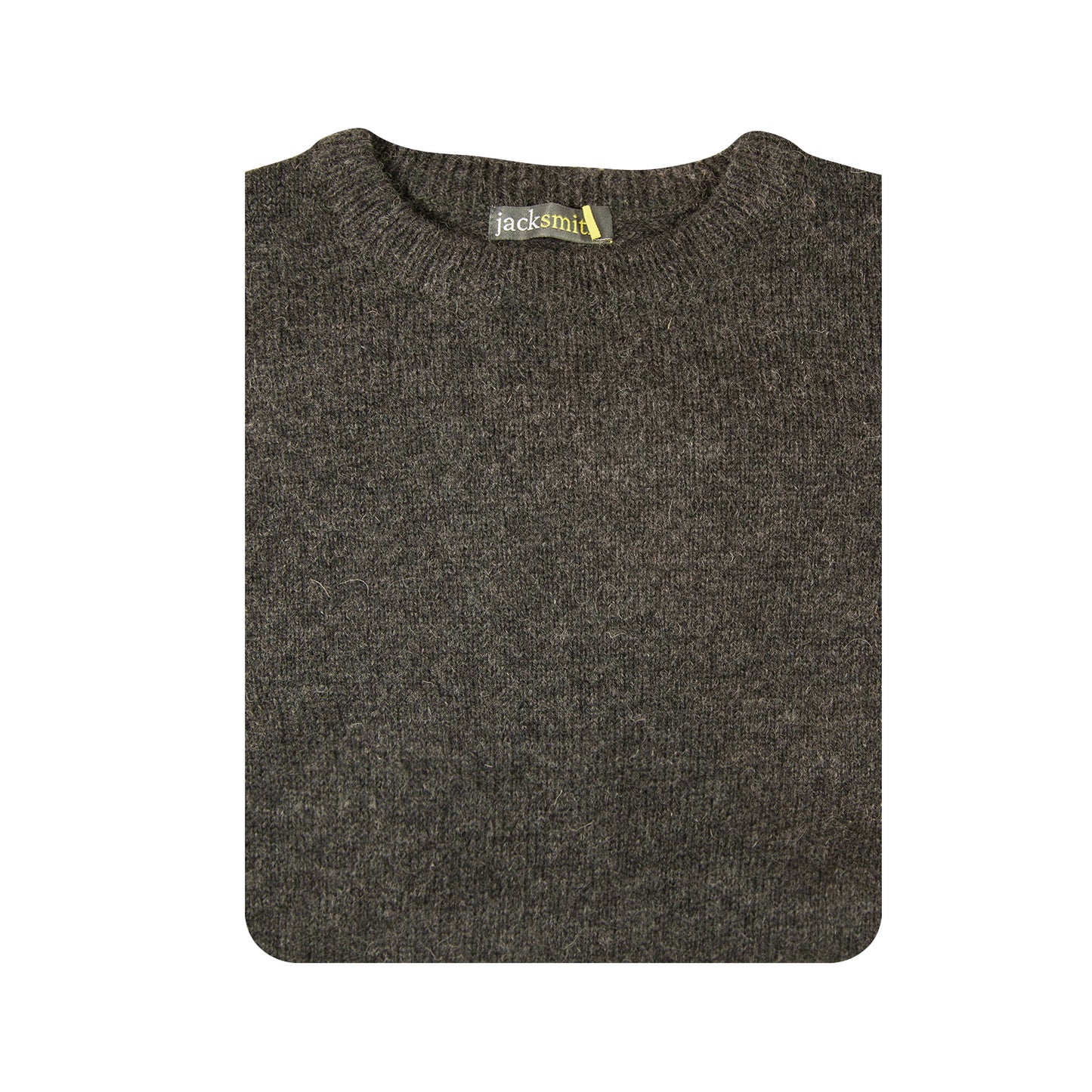 Mens 100% Shetland Ragg Wool Round Neck Knit Jumper Pullover Crew Sweater - Charcoal (29) - 4XL