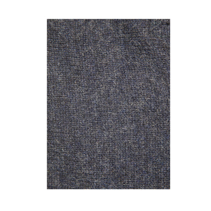 100% SHETLAND RAGG WOOL Half Zip Up Knit JUMPER Pullover Mens Sweater Knitted - Denim Blue (45) - 3XL - S