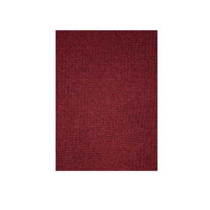 100% Shetland Ragg Wool V Neck Knit Jumper Pullover Mens Sweater Knitted - Burgundy - M