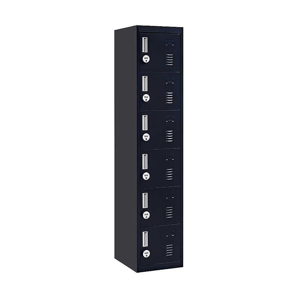 6-Door Locker for Office Gym Shed School Home Storage