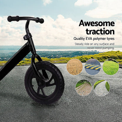 Kids Ride On Push Bike Balance Bicycle with Training Wheels for Toddlers
