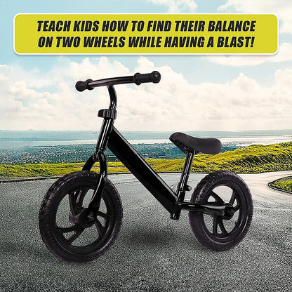 Kids Ride On Push Bike Balance Bicycle with Training Wheels for Toddlers