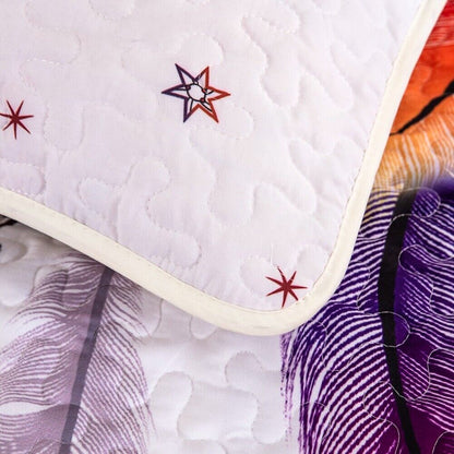 Radiant dreamcatcher white cultural 3 Pc Bedspread & Pillow Cover Set