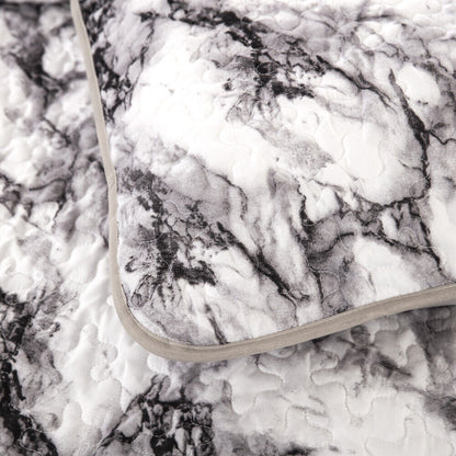 Marble Whisper Lightweight 3 Pc Bedspread & Pillow Cover Set