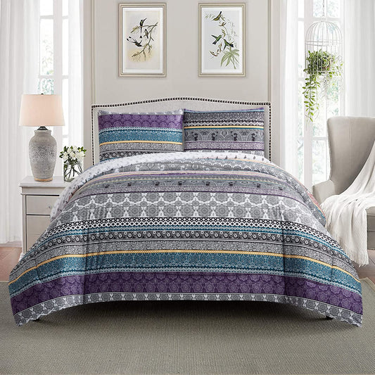 Whimsical Winter Frosty Elegant 3 Pc Comforter & Pillow Cover Set