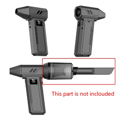 Black 130,000 Turn Compact Handheld Air Blower and Vacuum Cleaner with Dual Functionality (product without the vac attachments)