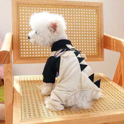 M Cute Little Backless Trousers Cute Four-Legged Dog Clothes - Spring/Summer Pet Outfit, Soft & Breathable
