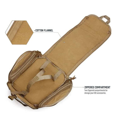 Green Tactical Helmet Bag & Utility Pouch - Padded MOLLE Gear Storage Carrier