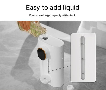 Smart Automatic Mouthwash Dispenser - Wall-Mounted, 3 Adjustable Levels, LED Display & Magnetic Cups(Black)