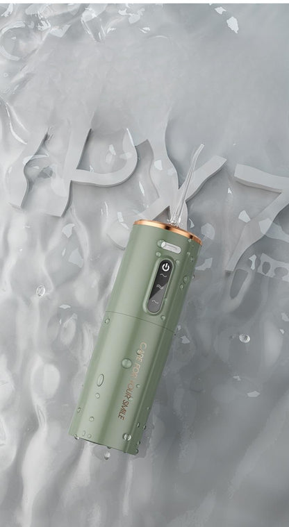 Portable Electric Water Flosser - USB-C Rechargeable, Multiple Modes, Gingival Protection(green)