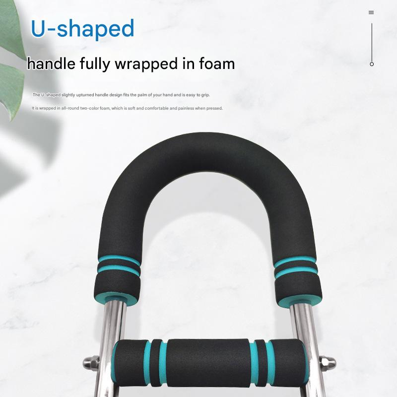 Blue Black Adjustable U-Shaped Arm Exerciser - For Home Fitness Strength Training (40kg)