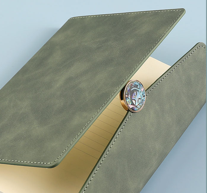 Green Premium A5 Three-Fold Notebook Gift Set with 16GB USB and Pen