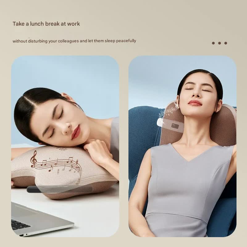 Under-Pillow Bone Conduction Sleep Sound Device - Bluetooth 5.3, TF Card, 8H Playtime & Timer(black)