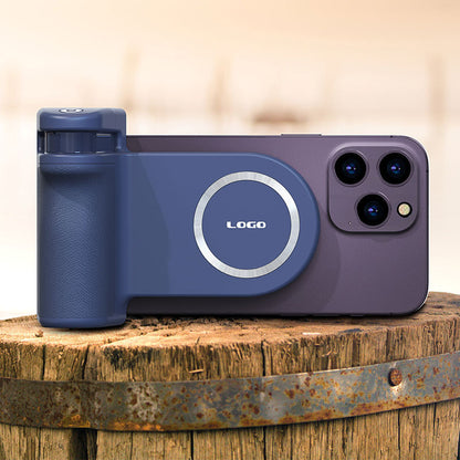 MagSafe Compatible Camera Grip & Phone Stand with Detachable Bluetooth Remote - Versatile Photography Assistant(grey)