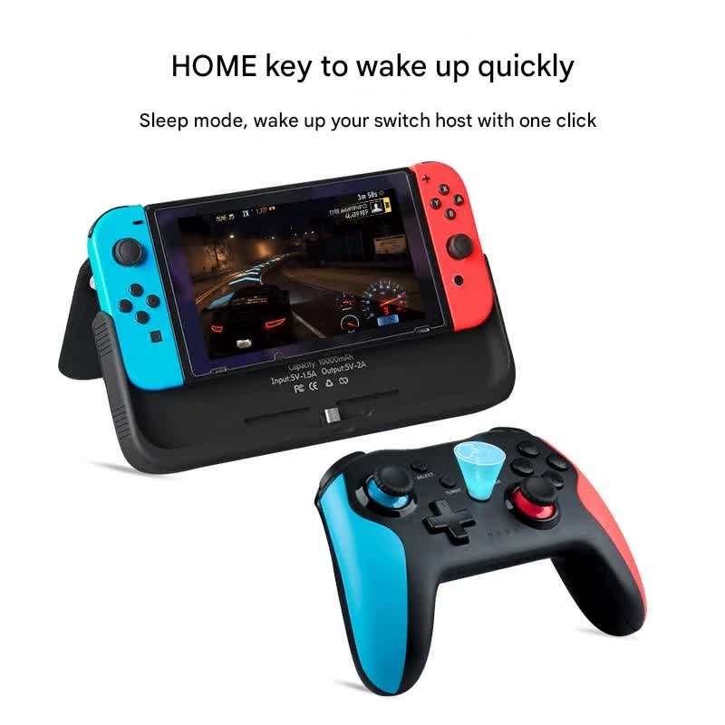 Wireless Bluetooth 4.0 Pro Gaming Controller - Multi-Platform Compatibility, 6-Axis Gyro, Turbo Function(Black, blue, red)